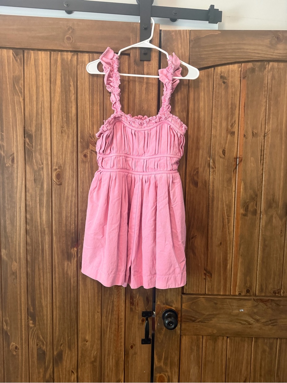 Peach love ruffled romper